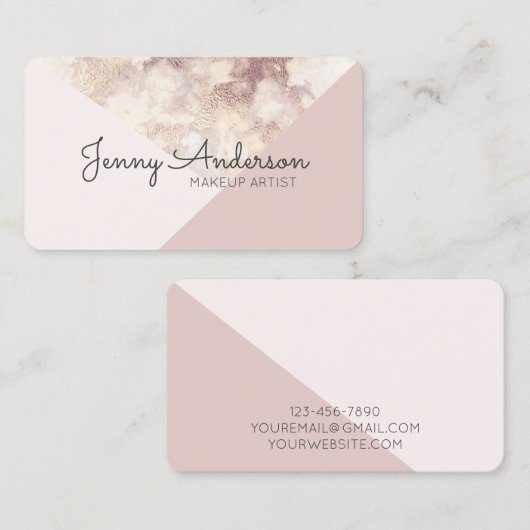 Modernes Rose Visitenkarte (Vorne/Hinten)