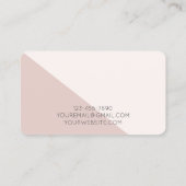 Modernes Rose Visitenkarte (Rückseite)