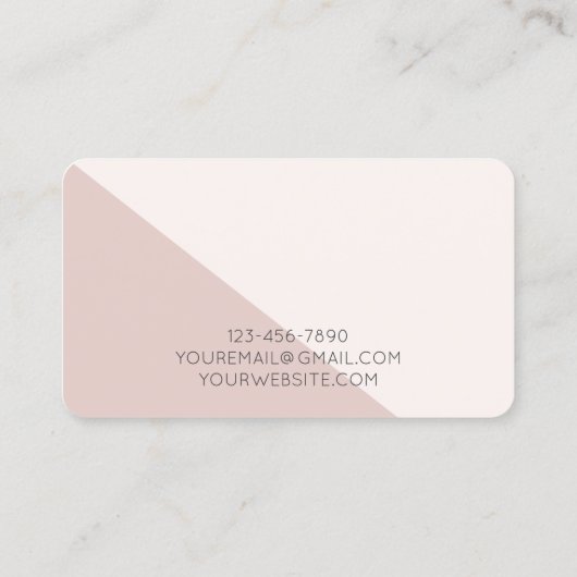 Modernes Rose Visitenkarte (Rückseite)