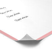 Modernes Rosegold Diamond Price List Poster (Ecke)