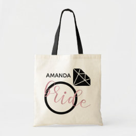 Modernes Rosen-Goldhandgeschriebenes Braut-Skript Tragetasche