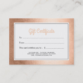 Modernes Rosen-Goldvielseitiges Rabattkarte