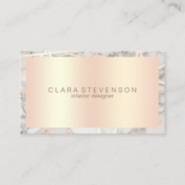 Modernes Rosengold u. weißer Visitenkarte