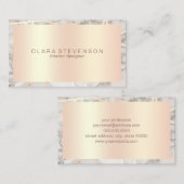 Modernes Rosengold u. weißer Visitenkarte (Vorne/Hinten)