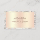 Modernes Rosengold u. weißer Visitenkarte (Rückseite)