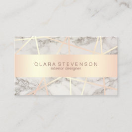 Modernes Rosengold u. weißer Visitenkarte