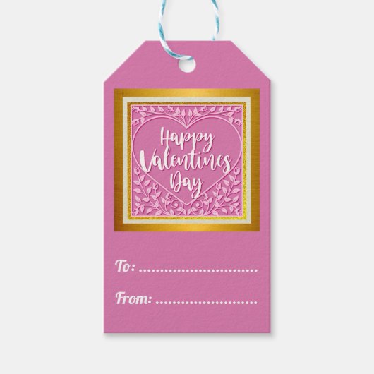 Modernes Rosenherz Romantische Valentine Geschenkanhänger (Vorderseite)