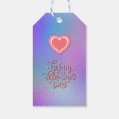 Modernes Rosenherz Romantische Valentine Geschenkanhänger (Rückseite)