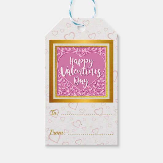 Modernes Rosenherz Romantische Valentine Geschenkanhänger (Vorderseite)