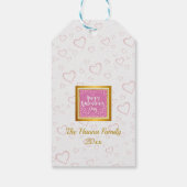 Modernes Rosenherz Romantische Valentine Geschenkanhänger (Rückseite)