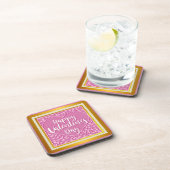 Modernes Rosenherz Romantische Valentine Getränkeuntersetzer (Rechte Seite)