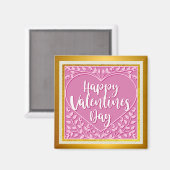 Modernes Rosenherz Romantische Valentine Magnet (Vorderseite/Rückseite)