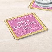 Modernes Rosenherz Romantische Valentine Untersetzer (angewinkelt)