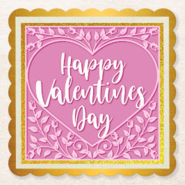 Modernes Rosenherz Romantische Valentine Untersetzer