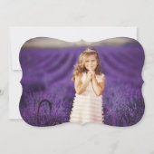 Modernes Rosenkranz Erste Heilige Kommunion Foto R Einladung (Rückseite)