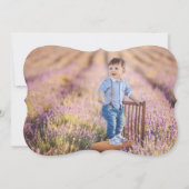 Modernes Rosenkranz Erste Heilige Kommunion Foto R Einladung (Rückseite)