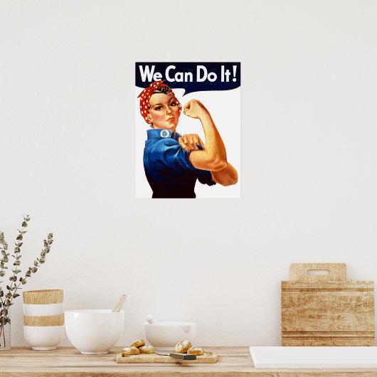 Modernes Rosie The Riveter Poster (Küche)