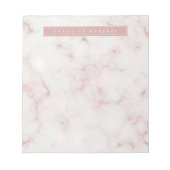 Modernes rosiges Gold-Marmor Notizblock (Vorderseite)