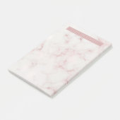 Modernes rosiges Gold-Marmor Post-it Klebezettel (angewinkelt)
