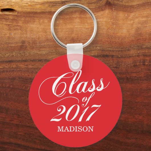 Modernes Rot | ABSCHLUSS Schlüsselanhänger (Vorderseite)