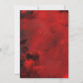 Modernes Rot Abstrakt mit Biersteinen zum Geburtst Einladung (Rückseite)