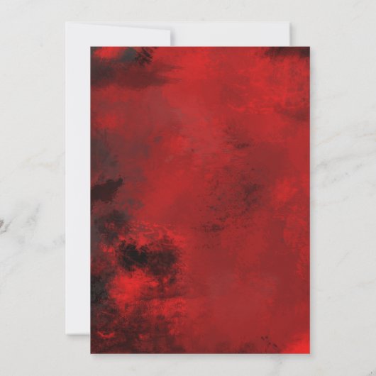 Modernes Rot Abstrakt mit Biersteinen zum Geburtst Einladung (Rückseite)