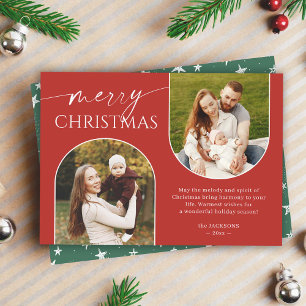 Modernes Rot-Grün-Foto Rahmen Weihnachten