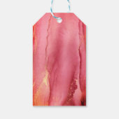 Modernes Rot Grün mit Liebe-Geschenketiketten Geschenkanhänger (Rückseite)