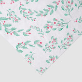 Modernes, rot-grünes Mistelofarbenmuster Seidenpapier (Ausschnitt)