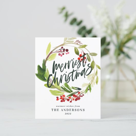 Modernes rot-grünes Weihnachtsgeschenk (Stehend Vorderseite)