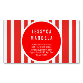 Modernes Rot Magnetische Visitenkarte