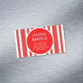 Modernes Rot Magnetische Visitenkarte (Beispiel)