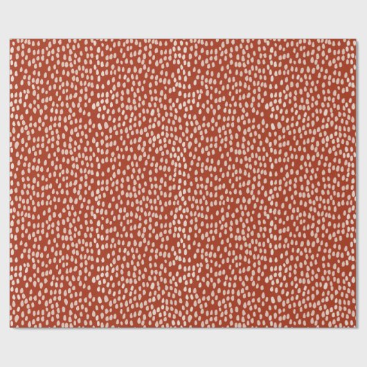 Modernes Rot mit weißem Muster Geschenkpapier (Flach)