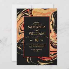 Modernes Rot und Beige abstrakt. Einladung zur Hoc