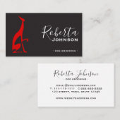 Modernes Rot und Schwarz Beruflich Visitenkarte (Vorne/Hinten)