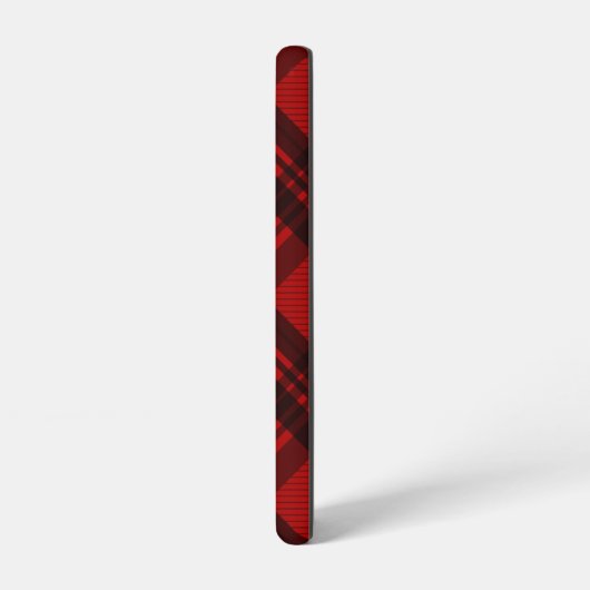 Modernes Rot und Schwarz Kariert Samsung Galaxy Hülle (Linke Seite)