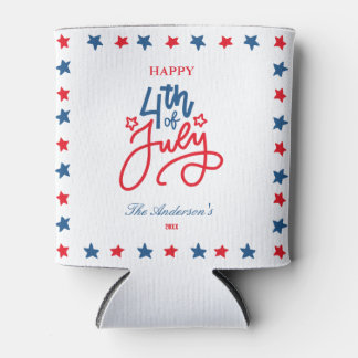 Modernes Rot, Weiß & Blau 4. Juli Abendessen Party Dosenkühler