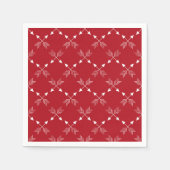 Modernes Rot-Weiß-Muster Serviette (Vorderseite)