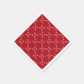 Modernes Rot-Weiß-Muster Serviette (Ecke)