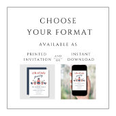 Modernes Rot Weiß und Blau 4. Juli Party Einladung