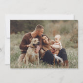 Modernes Rot & Weiß Weihnachten 9 Foto Glücklich (Rückseite)