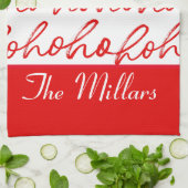 Modernes Rot-Weiß-Weihnachtsmuster Geschirrtuch (Gefaltet)