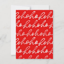 Modernes Rot-Weiß-Weihnachtsmuster Postkarte