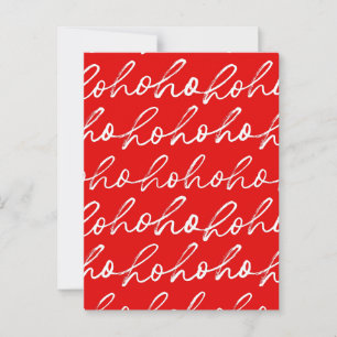 Modernes Rot-Weiß-Weihnachtsmuster Postkarte