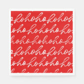 Modernes Rot-Weiß-Weihnachtsmuster Serviette (Vorderseite)