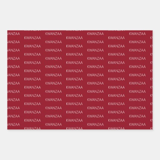 Modernes rot-weißes Kwanzaa Geschenkpapier Set (Vorderseite 2)