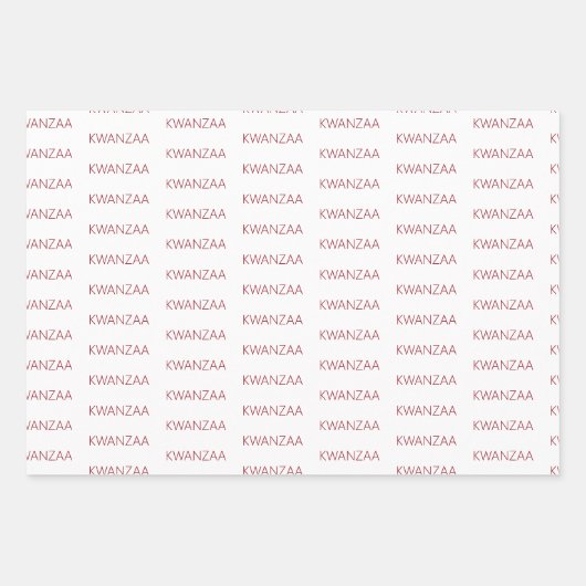Modernes rot-weißes Kwanzaa Geschenkpapier Set (Vorderseite)