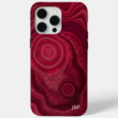 Modernes Rotatemmuster mit Monogramm Case-Mate iPhone Hülle (Rückseite)