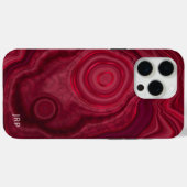 Modernes Rotatemmuster mit Monogramm Case-Mate iPhone Hülle (Rückseite (Horizontal))