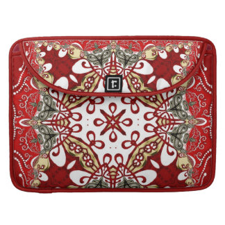 Modernes Rotbatik Art Rickshaw Flaeve Sleeve Für MacBook Pro
